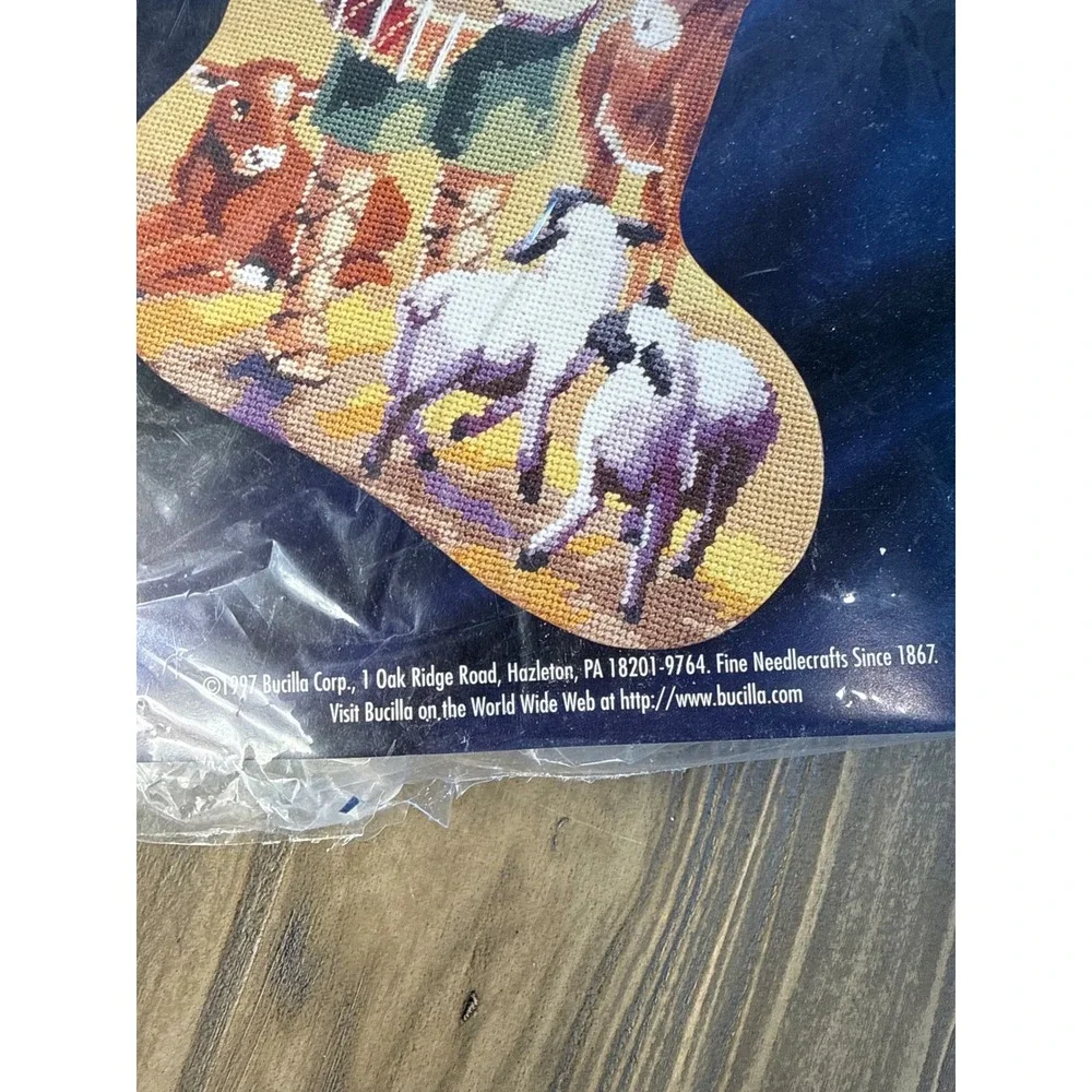 Vintage Bucilla Little Drummer Boy Needlepoint Stocking Kit 18